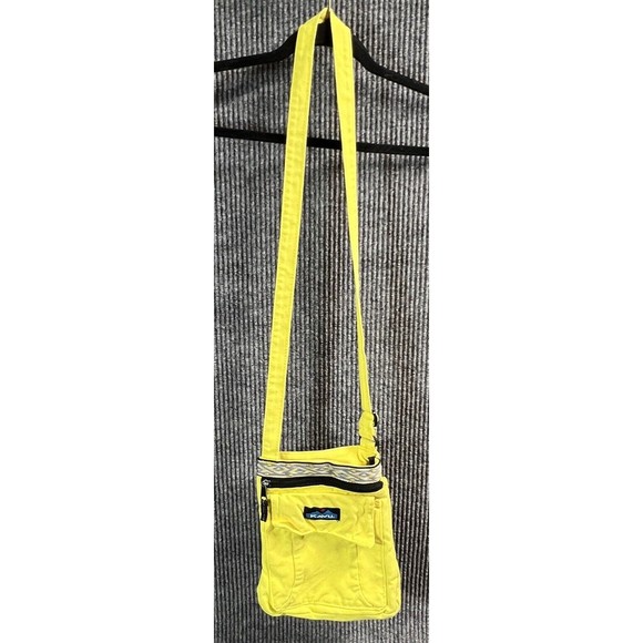 KAVU Keeper  Shoulder Bag / Crossbody Yellow 8x10 Purse Lightweight‎ Straps - Picture 1 of 12